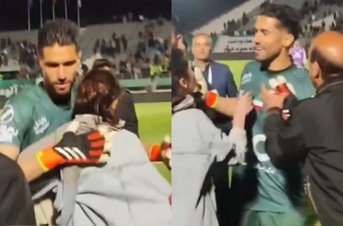 İran milli komandasının futbolçusunun qadın azarkeşi qucaqlaması ona baha başa gəldi - VİDEO