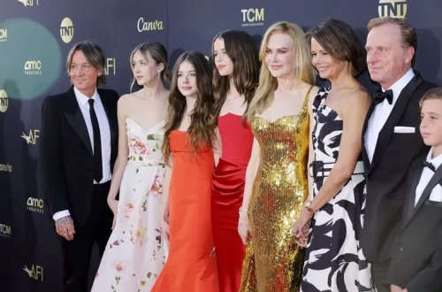 Nikol Kidman övldları ilə qırmızı xalıda - FOTOLAR