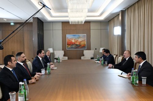 İlham Əliyev İraq Parlamentinin sədrini qəbul edib - FOTO
