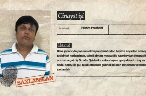 Bakıda əcnəbilərə qarşı dələduzluq edən Hindistan vətəndaşı saxlanıldı - VİDEO