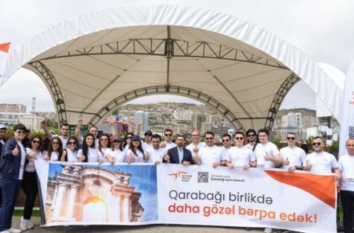 Qarabağ Dirçəliş Fondunun Bakı Marafonundakı yaşıl pavilyonu böyük maraqla qarşılanıb