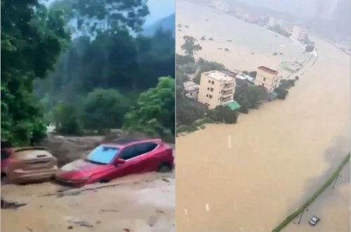 Çində güclü yağışlar daşqınla nəticələndi: Ölənlər var - VİDEO