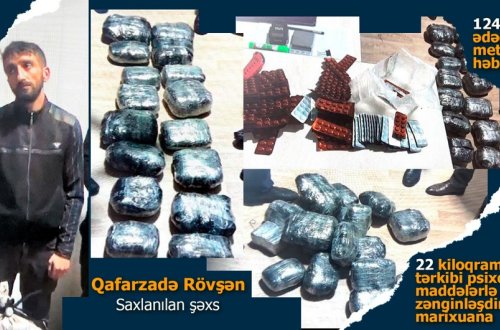 Lənkəranda əməliyyat keçirilib, 22 kiloqram narkotik aşkar olunub