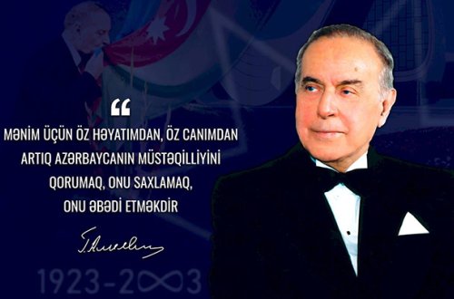 Ulu öndər Heydər Əliyevin anadan olmasının 101-ci ildönümüdür
