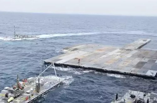 ABŞ Qəzzada müvəqqəti körpünün tikintisini başa çatdırıb