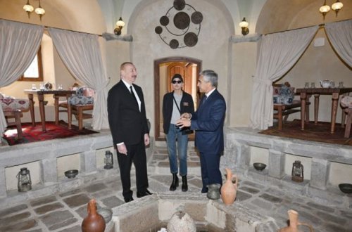 Şuşada Şirin su hamamının bərpadan sonra açılışı olub - YENİLƏNİB + FOTO