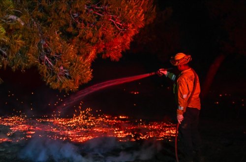 ABŞ-da baş verən yanğın nəticəsində onlarla kvadrat kilometr bitki örtüyü məhv olub