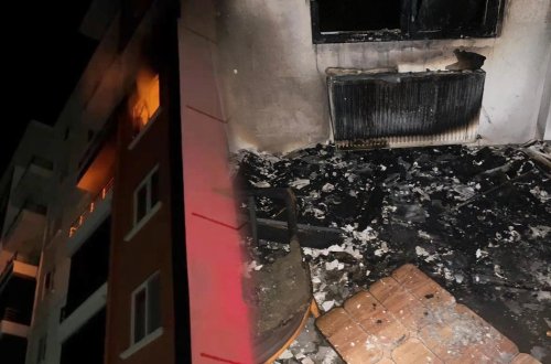 Həyat yoldaşı ilə mübahisə edib evi yandırdı