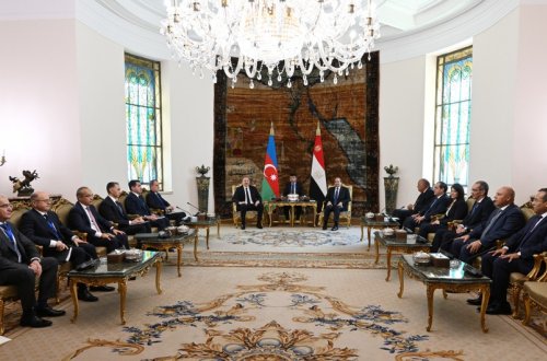 Azərbaycan və Misir liderlərinin geniş tərkibdə​​​​​​​ görüşü olub - YENİLƏNİB