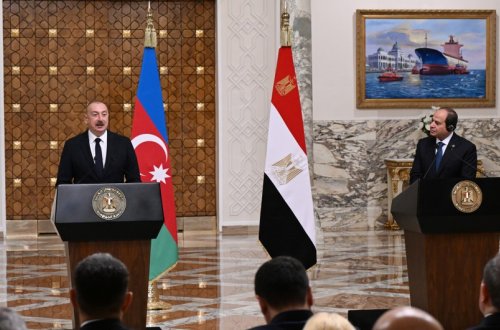 Azərbaycan və Misir prezidentləri mətbuata bəyanatlarla çıxış ediblər