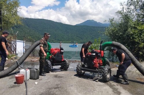 Nohur göldə daşma riski yaranıb - RƏSMİ