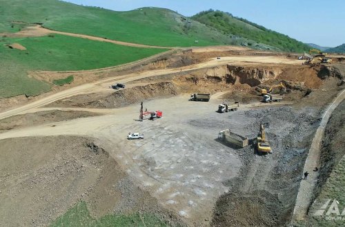 Xankəndi-Şuşa-Laçın yolunun tikintisindən - YENİ FOTOLAR
