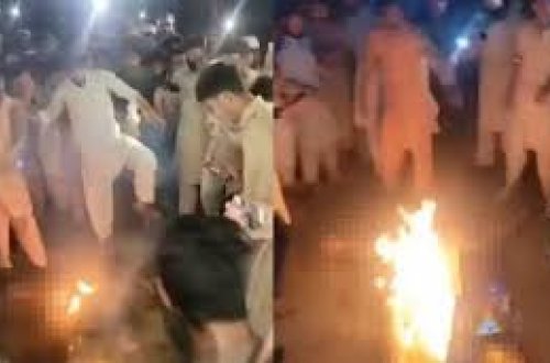 Pakistanda Quranı təhqir edən kişi diri-diri yandırıldı