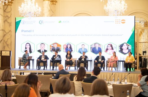 “İqlimə davamlı təcrübələr, dayanıqlı kənd təsərrüfatı və su idarəçiliyi sahəsində qadın və gənclərin rolu” mövzusunda konfrans keçirilib