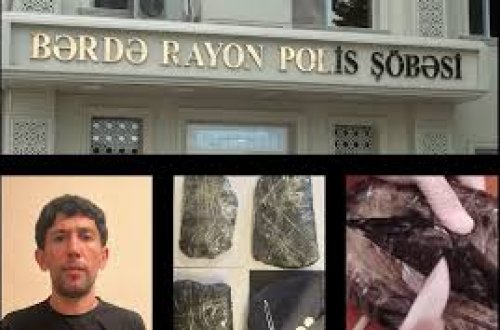 Bərdədə keçmiş məhkumdan 4 kiloqramdan çox narkotik aşkar edilib