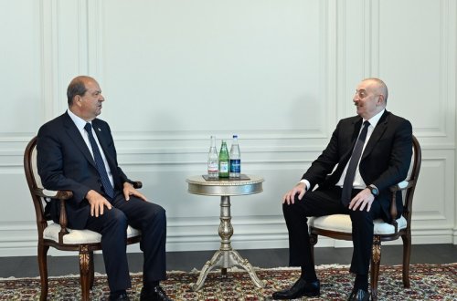 İlham Əliyev Şuşada Şimali Kipr Türk Cümhuriyyətinin Prezidentini qəbul edib