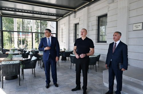 Prezident Xankəndidə əsaslı təmir və bərpadan sonra “Palace” hotelinin açılışında iştirak edib - YENİLƏNİB