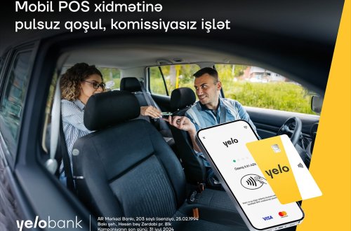 Yelo Mobil POS xidmətinə pulsuz qoşul, pulsuz istifadə et! 