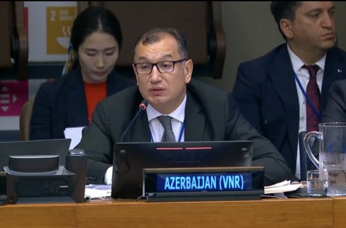 İqtisadiyyat nazirinin müavini BMT-də IV Könüllü Milli Hesabatı təqdim edib