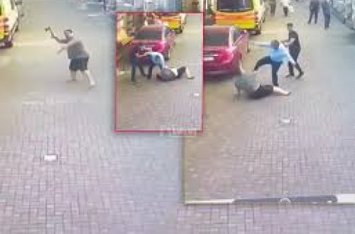 Ağadadaş Ağayevin balta ilə törətdiyi insidentin YENİ GÖRÜNTÜLƏRİ