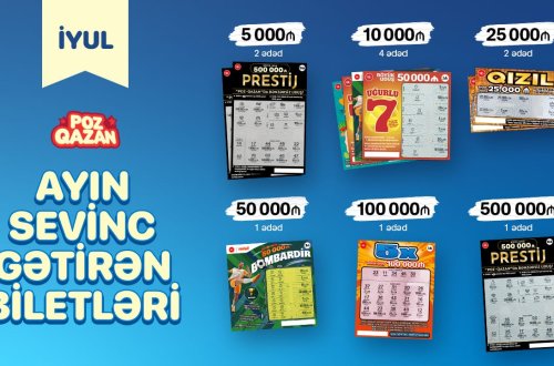 “Poz-Qazan” oyunlarında iyulda 11 böyük uduş qazanılıb