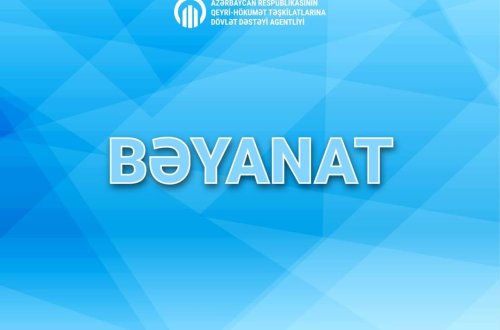 QHT-lərə Dövlət Dəstəyi Agentliyinin bəyanat yaydı