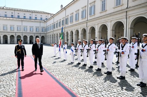 İlham Əliyevin İtaliya Prezidenti ilə birgə işçi naharı başlayıb - FOTOLAR