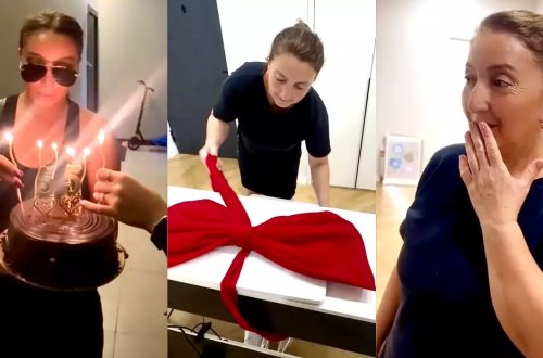 Günaydan anasına ad günündə BAHALI HƏDİYYƏ - VİDEO