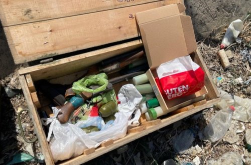 Saray qəsəbəsində hərbi sursatlar aşkar edilib