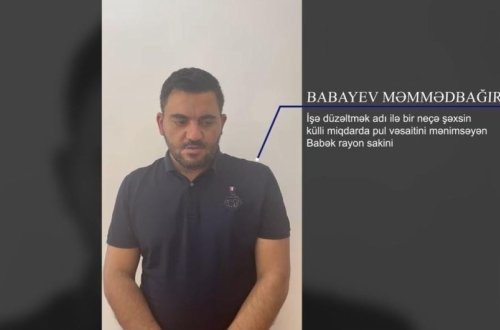 Naxçıvanda dələduzluq edən şəxs saxlanılıb