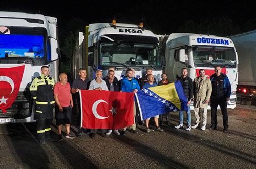 Türkiyədən Bosniya və Herseqovinaya kömək əli: fəlakət bölgəsinə 5 yük maşını göndərilib