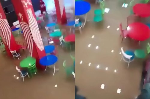 Bakıda yağış daha bir universitetdə fəsadlar törətdi - VİDEO