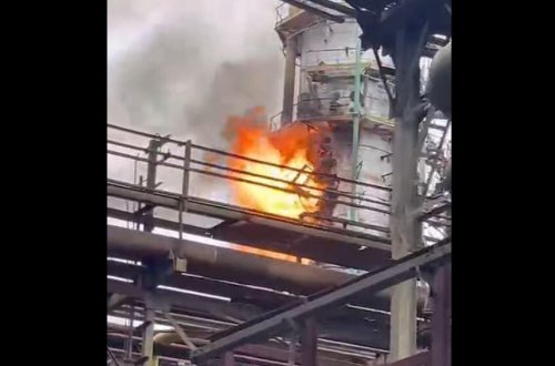 Bakıda Neft Emalı Zavodundakı yanğın söndürüldü - YENİLƏNİB - VİDEO