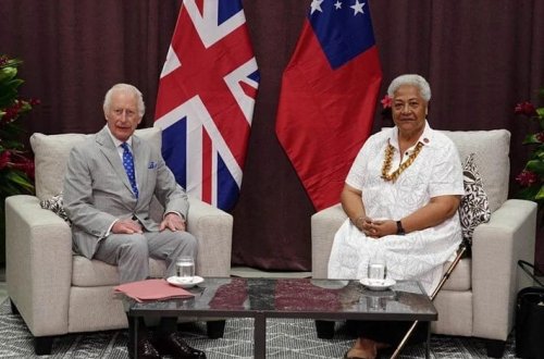 Kral Çarlz Samoaya səfər edən ilk İngiltərə kralı oldu