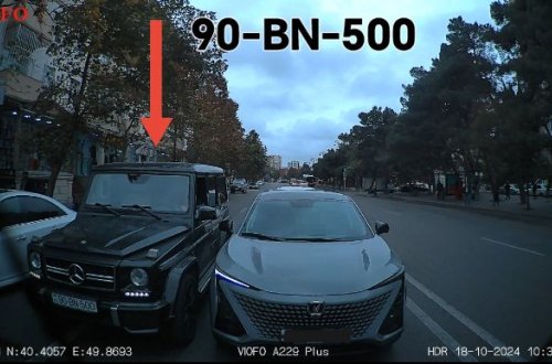 Bakıda xanım sürücünün izinə düşən 