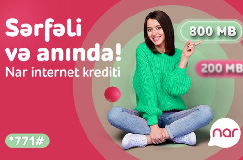 “Nar” abunəçiləri üçün “İnternetKredit”dən data kredit xidməti