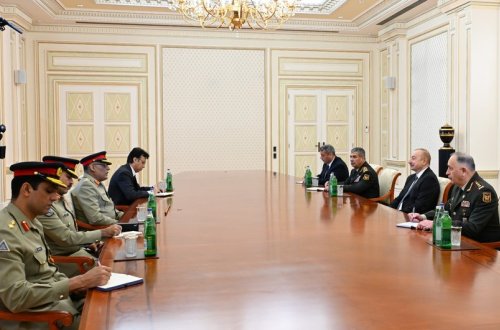 Prezident İlham Əliyev Pakistanın Birləşmiş Qərargah Rəisləri Komitəsinin sədrini qəbul edib - YENİLƏNİB