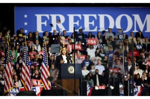 Kamala Harrisin Vaşinqtondakı mitinqində Qəzza etirazı