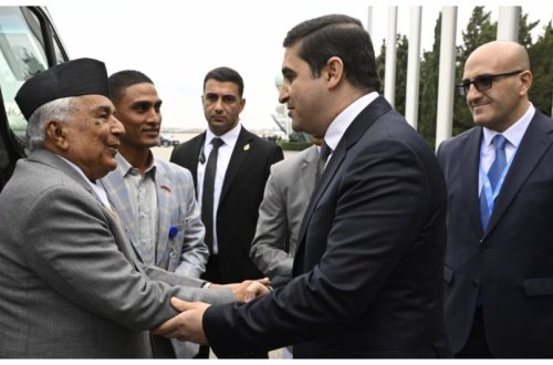 Nepal Prezidenti COP29-da iştirak etmək üçün Azərbaycana səfərə gəlib