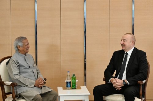 Prezident İlham Əliyev Banqladeş Müvəqqəti Hökumətinin Baş müşaviri ilə görüşüb