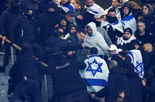 Fransa-İsrail futbol matçında gərgin anlar: İsrail himnində fit çalındı, tribunalar qarışdı