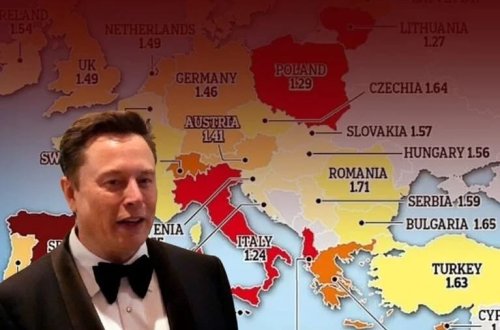 Elon Musk xəritə paylaşdı və xəbərdarlıq etdi! Avropa ölür