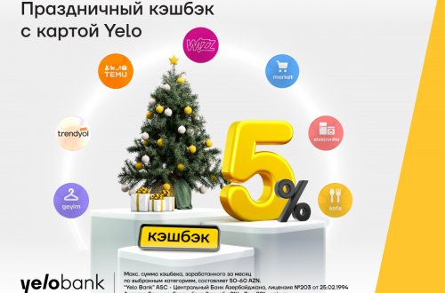 Возможности кэшбэка с картой Yelo в декабре!