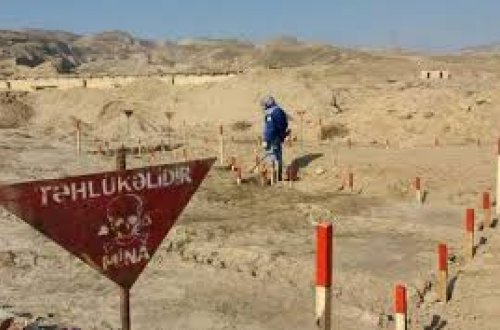 Ötən həftə azad olunan torpaqlarda 768,4 hektar ərazi minalardan təmizlənib