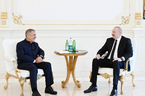 Prezident İlham Əliyev Rusiyanın Tatarıstan Respublikasının Rəisi ilə görüşüb
