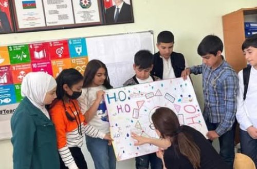 Məktəblilər “Su və Sanitariya” mövzusunda beynəlxalq təhsil proqramı üzrə posterlər hazırladılar