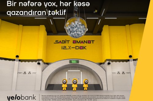 Yelo Bank 12% gəlir təklif edir!