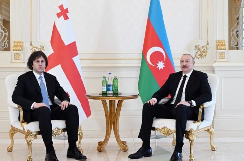 İlham Əliyev və İrakli Kobaхidzе arasında təkbətək görüş keçirilib - YENİLƏNİB