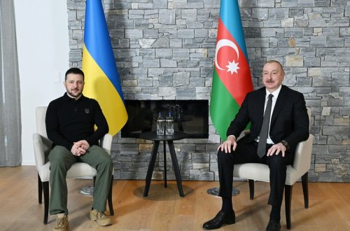 Davosda Azərbaycan və Ukrayna prezidentlərinin görüşü olub - FOTO