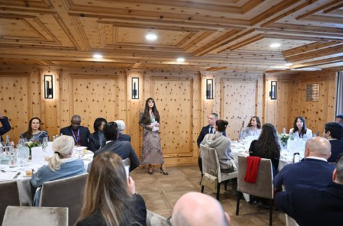 Leyla Əliyeva Davos Dünya İqtisadi Forumu çərçivəsində keçirilən tədbirdə - Fotolar